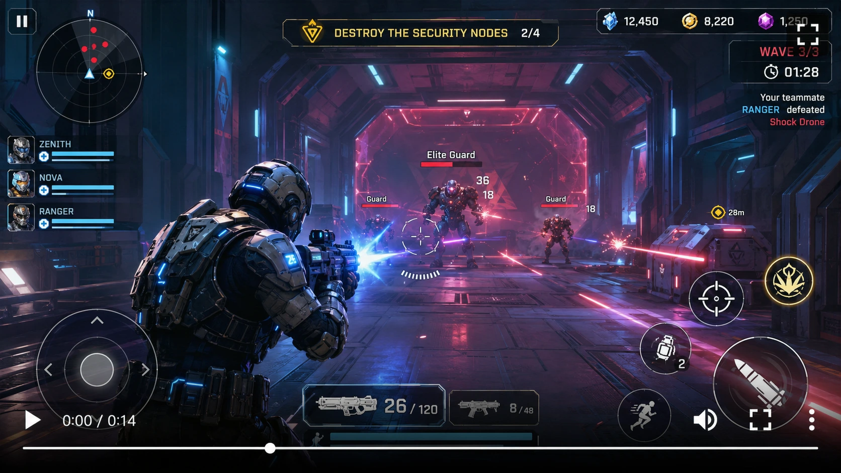 Fantasy gameplay replay with a boss encounter